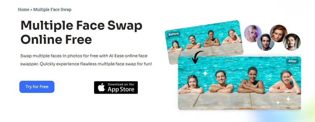 AIease's AI face swap tool